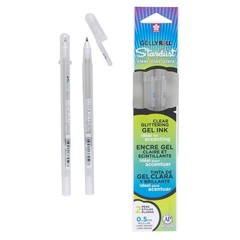 Gelly Roll Stardust Glitter Pens Set Of 2 Clear Writing Instruments 0.5Mm