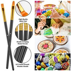 Paint Brush Set, 10 Pcs Paint Brushes for Acrylic Painting, Round Pointed Tip