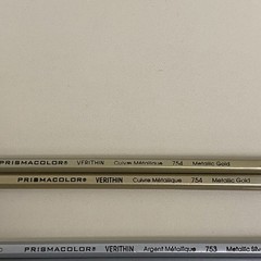 Prismacolor Metallic Silver Gold Pencils Lot of 7 Artist Drawing Art Supplies