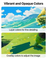 JusArt Acrylic Marker 48 Colors Water Based Paint Pens Set