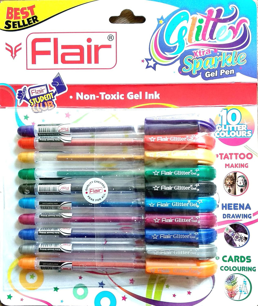 Xtra Sparkle Glitter Gel 10 Colours Xtra Sparkle Gel Pen by