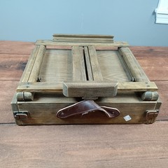 Creative Essentials Plein Air Artist Cabinet Wood Easel Box Brown Excellent Set