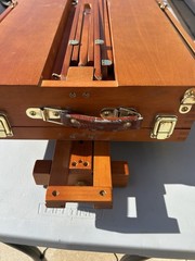 Wooden Table Art Easel With 2 Art Boards Brushes And Paint