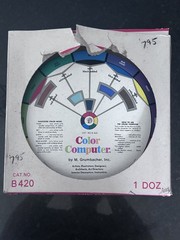 NOS Grumbacher Color Computer CAT NO. 420 – Vintage Color Wheel for Artists 1972