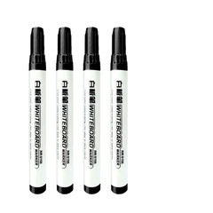 4/8Pcs Black Erasable Whiteboard Pen, Red Blue Easy to Wipe Large Head Pen, Larg