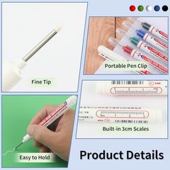 15 Pcs Long Nib Marker, 20 mm Long Head Deep Hole Marker Pens, Fine Colorful