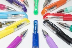 Art Alternatives Gel Pen, Neon Glitter Pink – Ballpoint – Non-Smear + Quick Dry