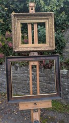 TWO (2X) Vintage Windsor & Newton Artist Adjustable Solid Beech Easels EXCELLENT