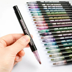 Double Line Outline Marker Pens Set for Creative Art and Craft Projects