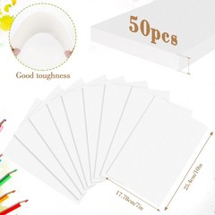 50PCS 7×10 Watercolor Paper Bulk, 140lb/300g Cold Press Thick Water Color Pap…