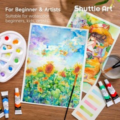 48 Pack Watercolor Paint Set, 36 Colors Watercolor Paint in Tubes (12ml Each)…