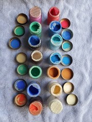 Vintage Alpha Color Tempera Dry Pigments (29) in Handmade Painters Box