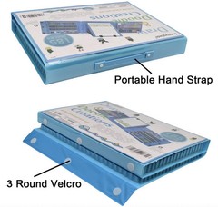 185 Pieces Double Sided Trifold Easel Art Set, Drawing Art Box with Oil Pastels,