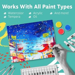 Canvases for Painting – Pack of 12, 10 x 10 Inch Blank White Canvas Boards –