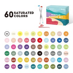 60 Colors Acrylic Paint Pens, Paint Markers Pens, for Artists Adults Coloring…