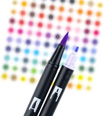 Art Deco 10-Pack Pastel Brush and Fine Tip Markers – Water-Based & Acid-Free