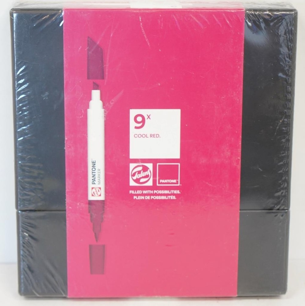 NEW – Royal Talens 9pk Pantone Dual Tip Sketch Markers – Cool Red