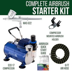 Master Airbrush Multi-Purpose Gravity Feed Kit with Compressor