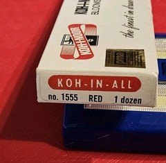 Koh-I-Noor Rapidograph NEW Box of 12 RED PENCILS #1555 KOH-IN-ALL