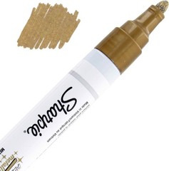 SHARPIE Oil-Based Paint Marker, Medium Point, 1 Count (Pack of 3), Gold