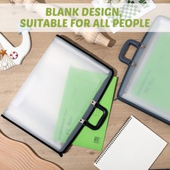 2 Pack 11 x 17 Art Portfolios, Expanding File Organizer with 13 Pocket for Ar…