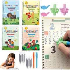 Magic Grooved Handwriting Practice Book for Kids 3-5 Years | Tiny Thinkers Reusa
