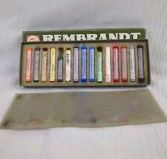 Vintage Royal Talens Rembrandt 15 Soft Pastels sticks for artists Lightly used