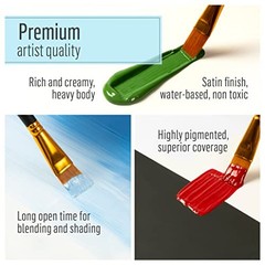 FolkArt Multi-Surface Satin Acrylic Paint in 16 Fl Oz (Pack of 1), Pure Black
