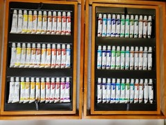 Art Studio By Battat Art Kit With Oil Watercolors Pastels Colored Pencils