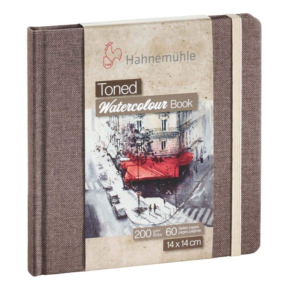 Toned Watercolour 200g/m Beige Notebook 14x14cm 30 Sheets Art Sketchbook