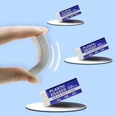 EULANT Pencil Erasers 10 Pieces, White 2B Rubbers for 10 Pack,
