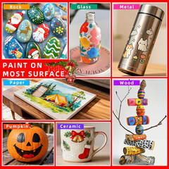 100 Colors Acrylic Paint Marker – Precision Brush Tip Paint Pens Work on Paper,