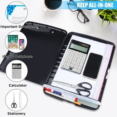 Black Clipboard with Storage Heavy Duty,TFDLCG zm Clip Boards 8.5×11 with Pen…