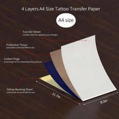 Stencil Transfer Paper for Tattooing – 10 Sheets Temporary Tattoo White