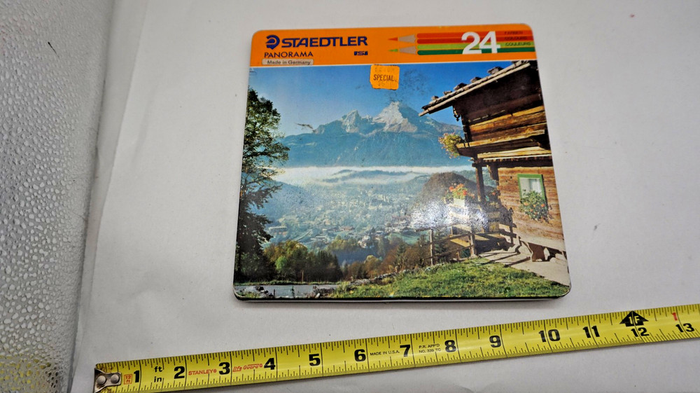 Staedtler Panorama 24 Noris Colored Pencils Vintage Tin Assorted Colors Germany