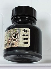 Manuscript Black Artist Ink 30ML Water Resistant Non Clogging For Fountain Pen