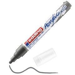 edding 5100 Medium-Grey-1 Waterproof Round Nib 2-3mm-acrylic Pa Kitchen