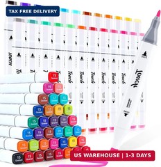 Alcohol Markers Set, 24 Colors Dual Brush Tip Art Coloring Markers for Adult Dra