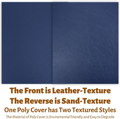50 Pack 16 Mil Leather-Textured Heavyduty Polycovers, Letter Size, Plastic Bindi