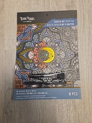 Brea Reese: Scratch Art Paper Pad – Moon & Sun – 6 Designs 9″x12″ Stylus & Brush