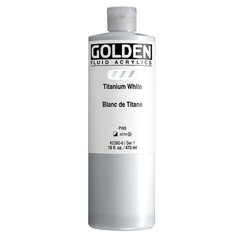 High Pigment Titanium White Acrylic Paint 16 Fl Oz – Fluid Consistency