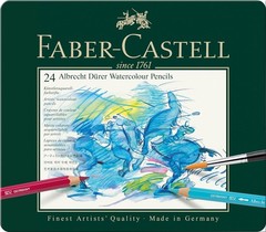 Faber-Castell 24-Pieces Albrecht Durer Artist Watercolor Pencils in Metal Tin