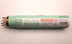 12 Colors Colored Drawing Pencils Assorted Set for kids with Sharpener & Casing