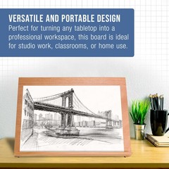 US Art Supply X-Large 25-5/8″ x 19″ (A2) Artist Adjustable Wood Drawing Board