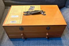 New Coldwater Creek Draw & Paint Art Set w/ 109 Pieces in Wooden Storage Box