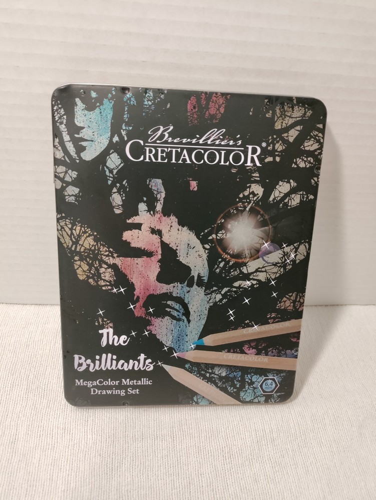 Cretacolor The Brilliants MegaColorMetallic Pencil Tin Set Of 12