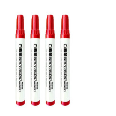 4/8Pcs Black Erasable Whiteboard Pen, Red Blue Easy to Wipe Large Head Pen, Larg