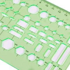 QincLing 11 Pieces Geometric Drawings Templates Stencils 28 cm x 21 cm, 4 Pcs