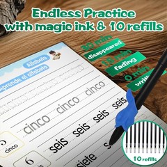 KILOGOGRAPH Magic Grooved Writing Practice for Kids – Spanish Pre K Tracing P…