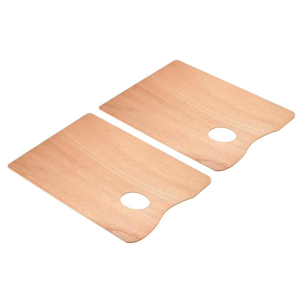 2Pcs, 12″x16″ Wooden Paint Palette Wood Color Mixing Square Painting Palette